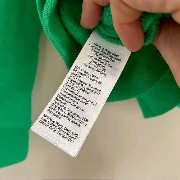 J. Crew Green Button-Detail Sweatshirt - Picture 7 of 9